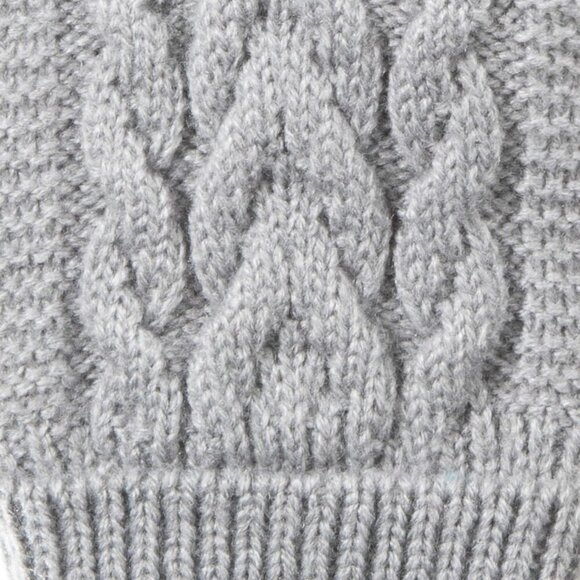 womens Cable Knit Gloves With Touchscreen Palm Patches - Picture 5 of 5